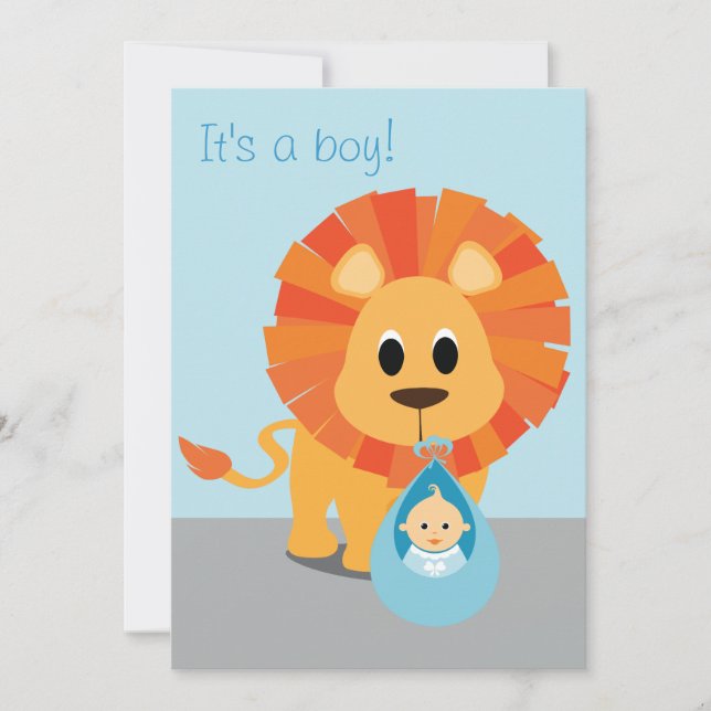 Lion & Baby - Es ist ein Junge! (Vorderseite)