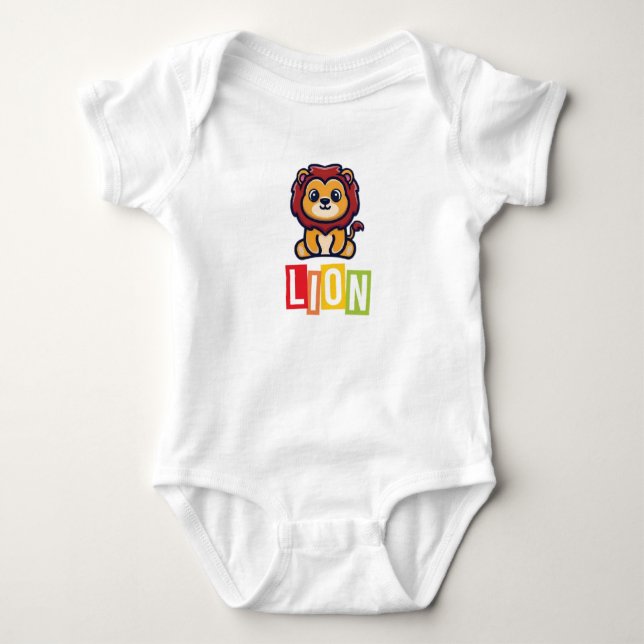 Lion Baby Jersey Bodysuit Strampler (Vorderseite)