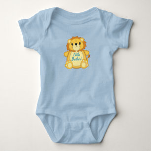 Lion Baby Shower Blue Baby Strampler