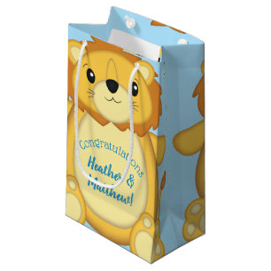 Lion Baby Shower Blue Kleine Geschenktüte