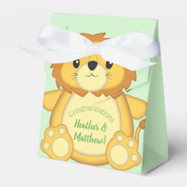 Lion Baby Shower Green Geschenkschachtel