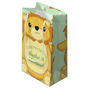 Lion Baby Shower Green Kleine Geschenktüte