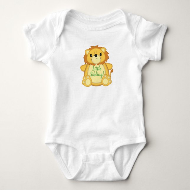 Lion Baby Shower Green Strampler (Vorderseite)
