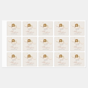 Lion Baby Shower Labels Etiketten