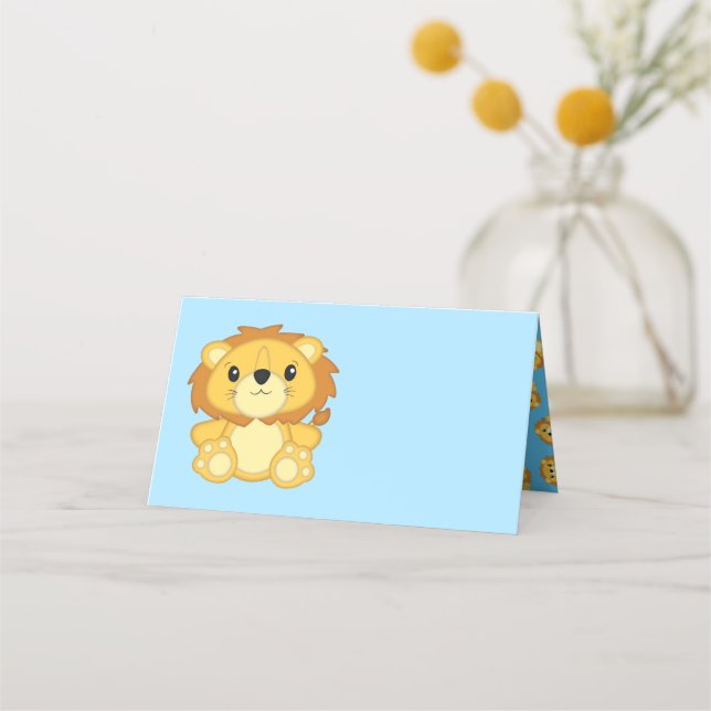 Lion Baby Shower Platzkarte (Vorderseite)
