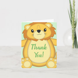 Lion Baby Shower Safari Dankeskarte