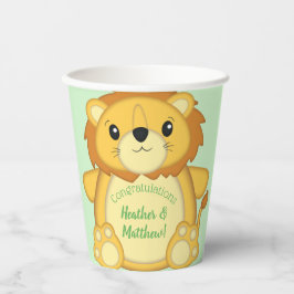 Lion Baby Shower Safari Pappbecher