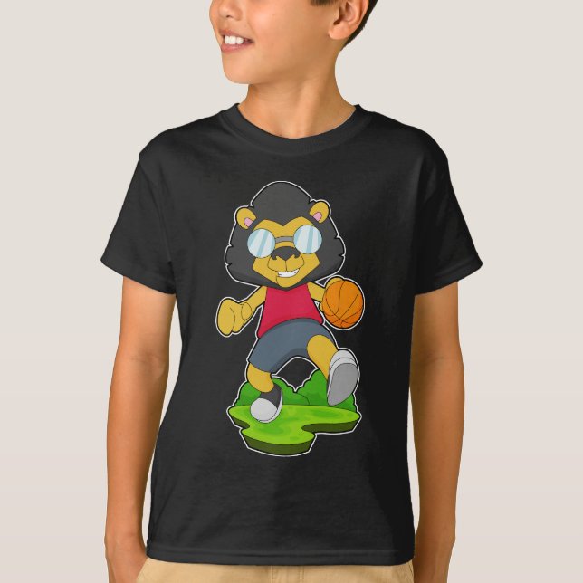 Lion Basketball-Spieler Basketball T-Shirt (Vorderseite)