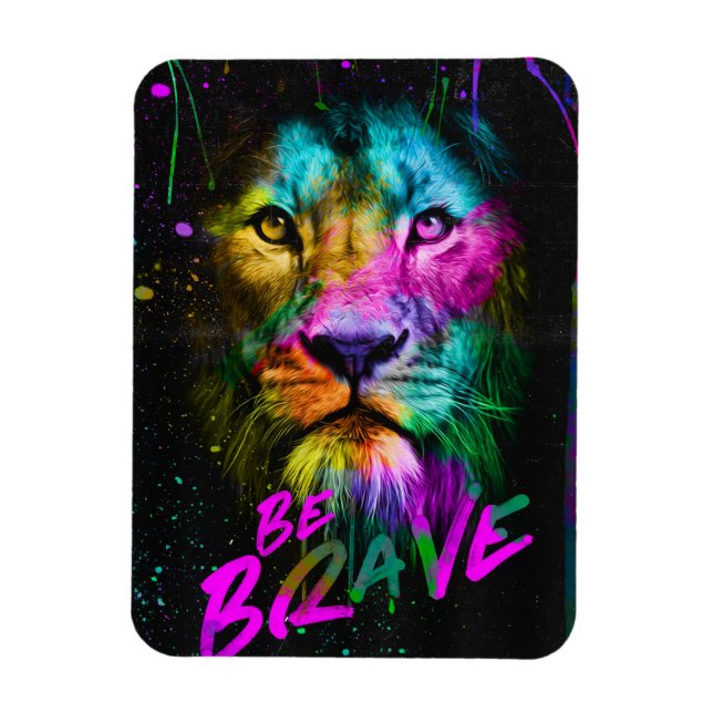 Lion Be Brave Magnet (Vertikal)