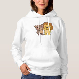Lion Bear Zoo Niedlicher Tiere Niedlich Kids Hoodie