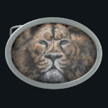 Lion Belt Buckle Ovale Gürtelschnalle<br><div class="desc">Starke Lion Gürtelschnalle - MIGNED Art Painting - oder wählen / Ihren einzigartigen Text hinzufügen / Name / Farbe - Make Your Special Gelt Schnürung / Geschenk - Neu verkleinern und verschieben oder entfernen und hinzufügen / Elemente / Text mit Anpassungstool ! Malerei und Design von MIGNED. Bitte schauen Sie...</div>