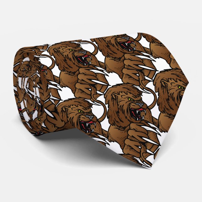 Lion Big Claws Sportfußball Basketball Krawatte (Gerollt)