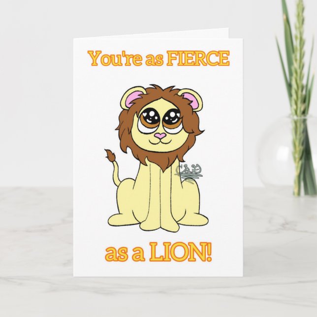 Lion Birthday Card Karte (Vorderseite)