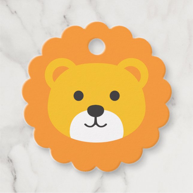 Lion Birthday Kids Art Geschenkanhänger (Vorderseite)
