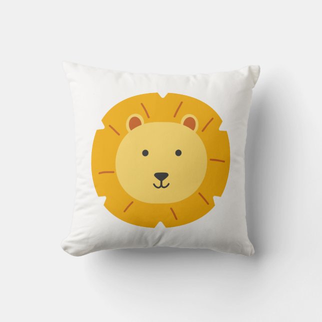 Lion Birthday Kids Art Kissen (Vorderseite)