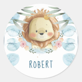 Lion Birthday Personalisiert Runder Aufkleber
