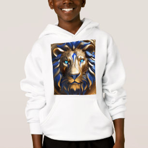Lion bleu saphir et or