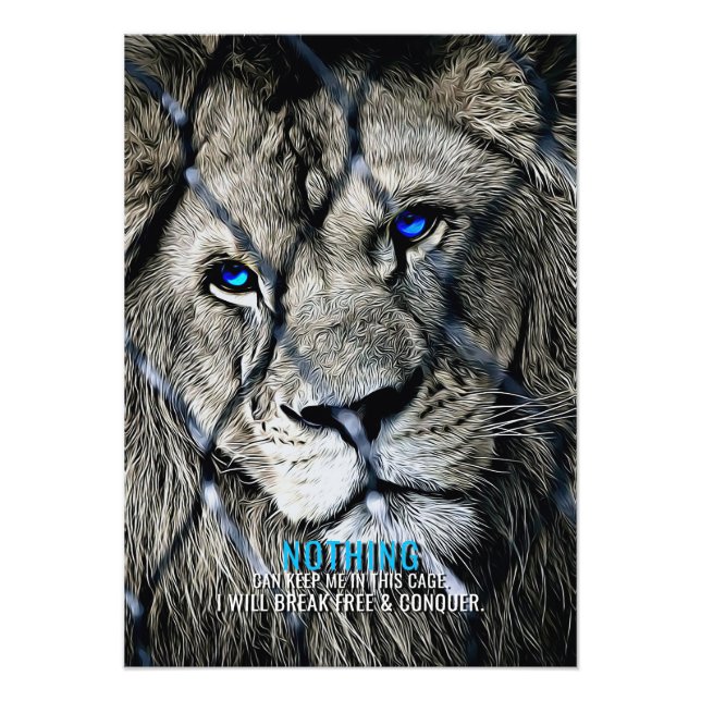 Lion Break Free Fotodruck (Vorne)