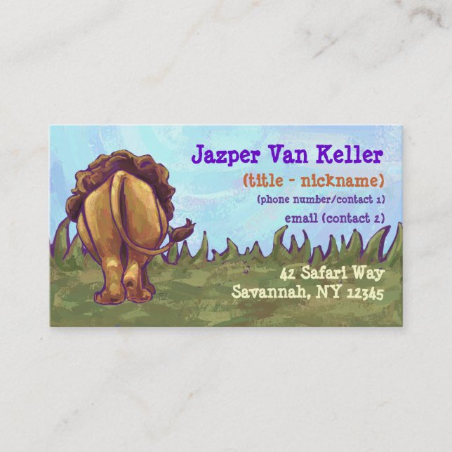 Lion Business Card Visitenkarte (Vorderseite)
