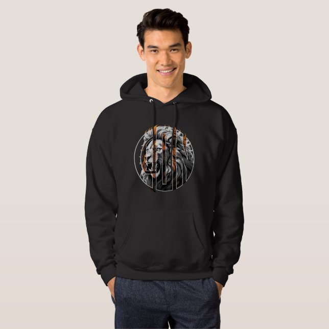 Lion BW Hoodie (Vorne ganz)