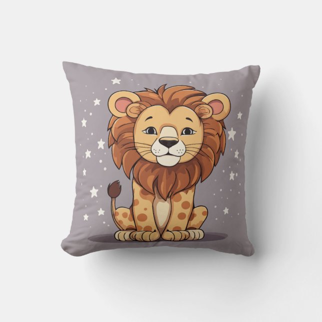 Lion Cartoon stars Kissen (Vorderseite)
