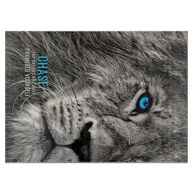 Lion Chase Your Dreams Schneidebrett (Vorderseite)