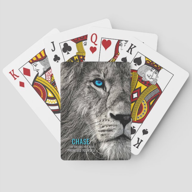 Lion Chase Your Dreams Spielkarten (Rückseite)