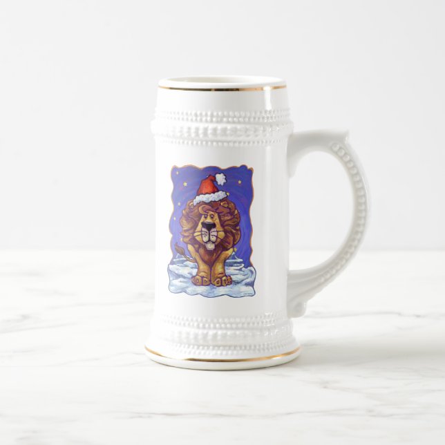 Lion Christmas Bierglas (Rechts)