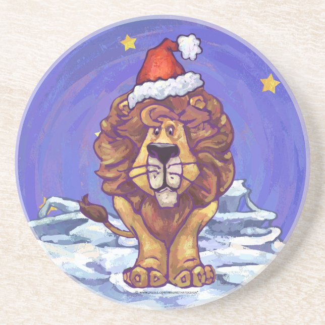 Lion Christmas Getränkeuntersetzer (Vorne)