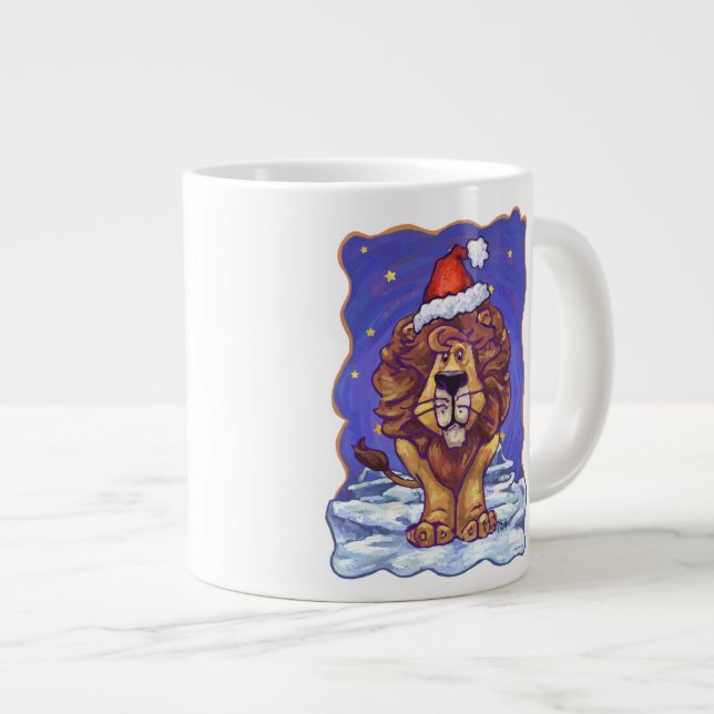 Lion Christmas Jumbo-Tasse (Vorderseite Rechts)