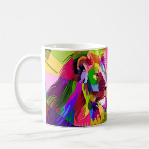 Lion Colorful Prismatischer Pop Art Design-62501 Kaffeetasse