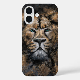 Lion coque iphone aux yeux verts