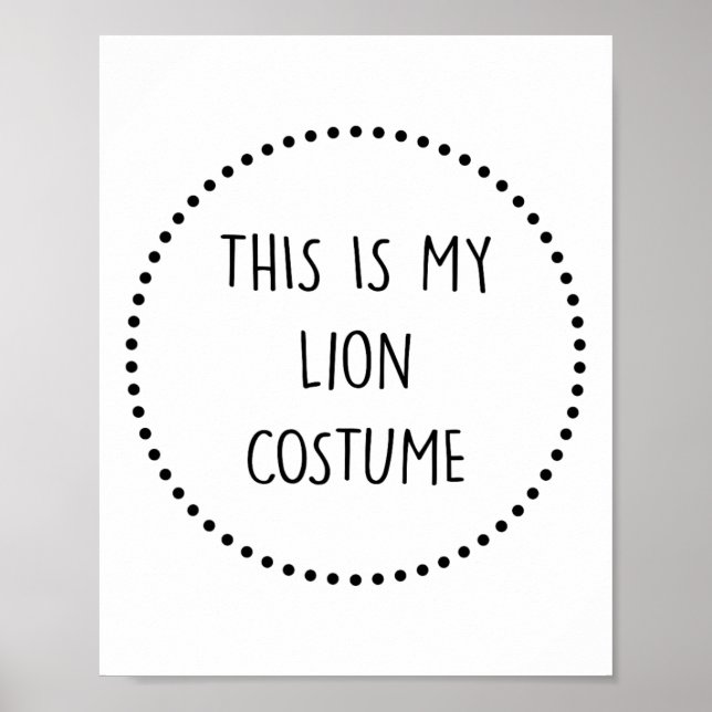 Lion Costume Poster (Vorne)