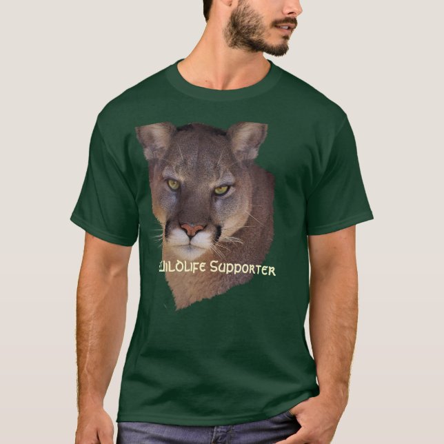LION Cougar, Big Cat Wildlife T - Shirt (Vorderseite)