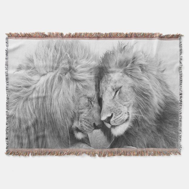 Lion Couple Throw Blanket Decke (Vorderseite)