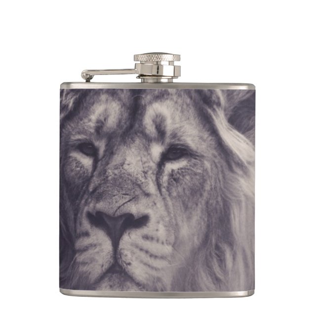 Lion Courage King of the Dschungel Flachmann (Vorderseite)