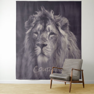 Lion Courage King of the Dschungel Wandteppich