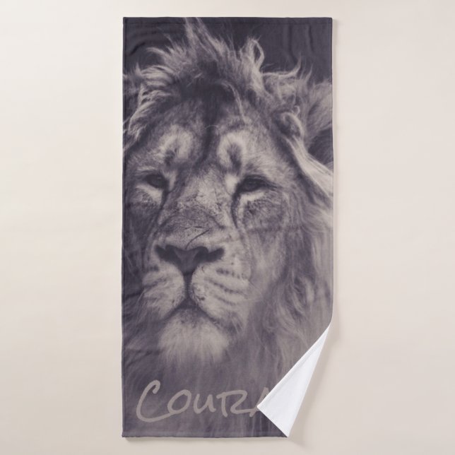 Lion Courage Roi de la Jungle (Serviette de bain)