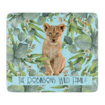 Lion Cub Aquamarine Waldleafs Muster