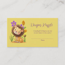 Lion Cub Baby Dusche Windeln Raffel Tickets