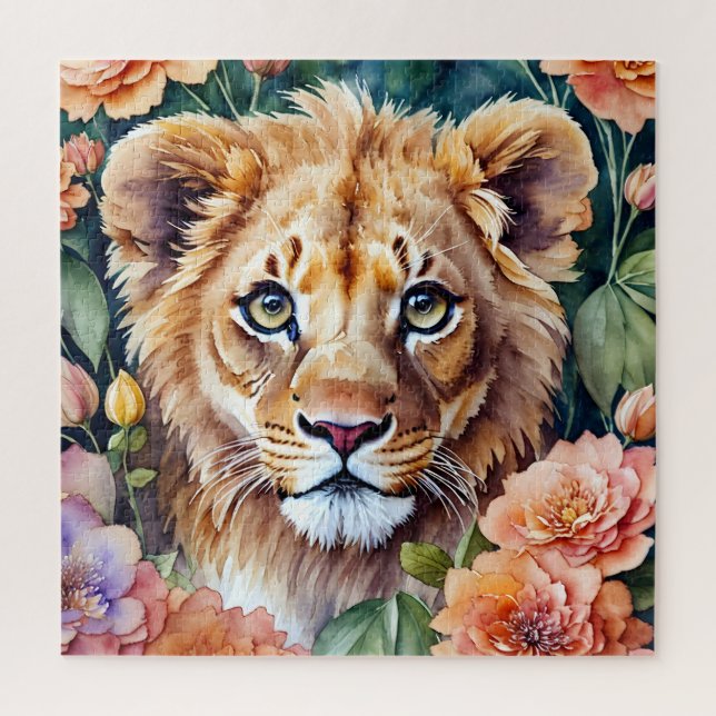 Lion Cub Floral (Vertikal)