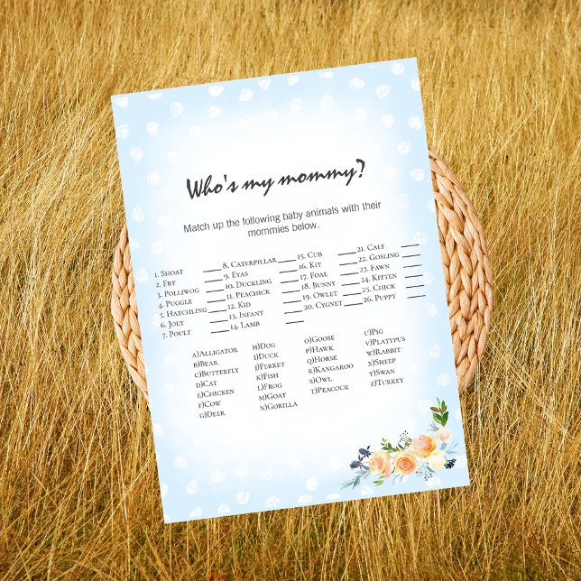 Lion Cub Floral Blue, mein Mama-Duschspiel Programm (Von Creator hochgeladen)