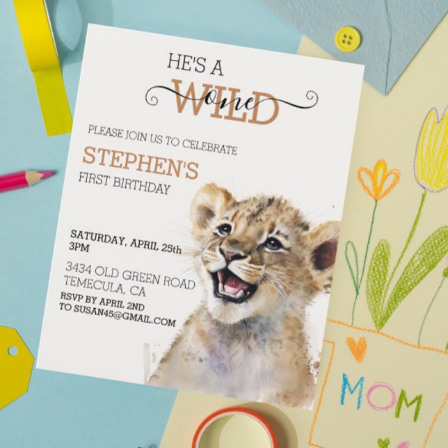 Lion Cub Jungle Safari Wild One Birthday (Von Creator hochgeladen)