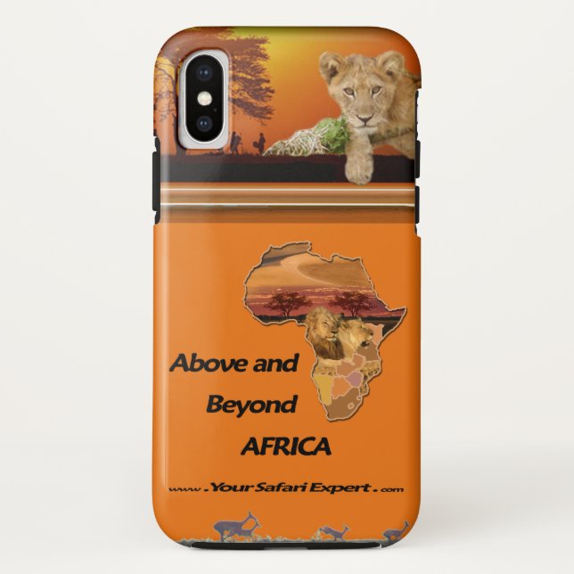 Lion Cub & Masai sous Acacia coque iphone (Dos)