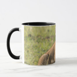 Lion Cub Personalize Name Black Interior Geschenk Tasse
