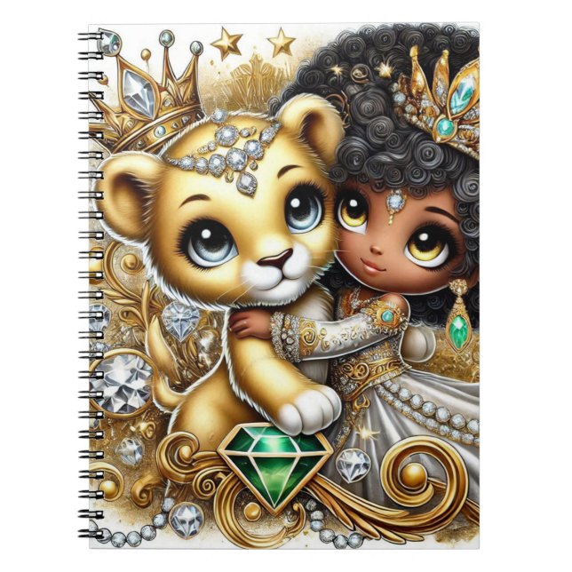 Lion Cub & Princess Notebook Notizblock (Vorderseite)