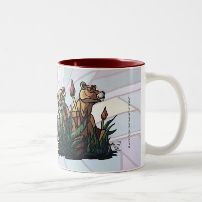 Lion Cubs Art Proud Mama Tasse (Rechts)