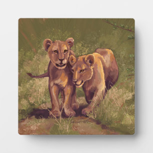 Lion Cubs Fotoplatte