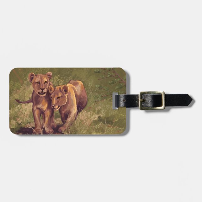Lion Cubs Gepäckanhänger (Vorderseite horizontal)