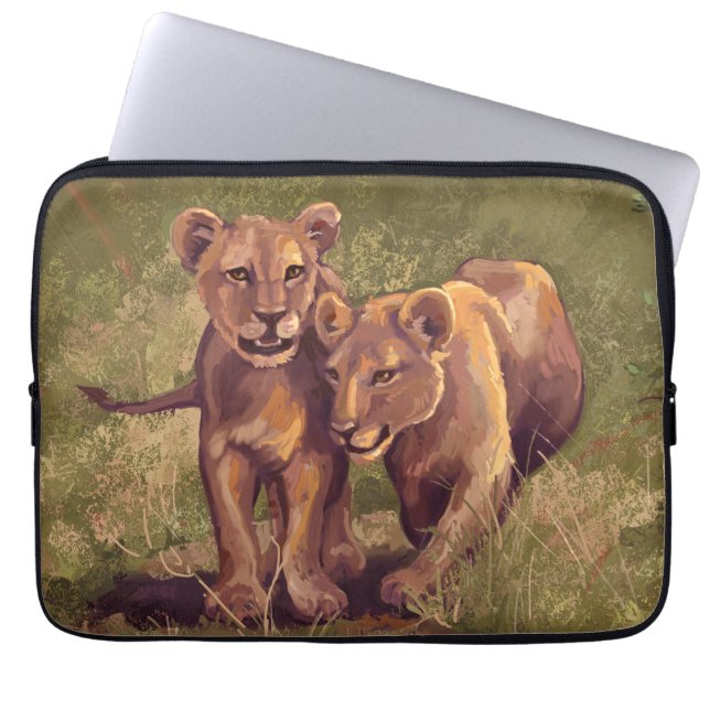 Lion Cubs Laptopschutzhülle (Vorderseite)